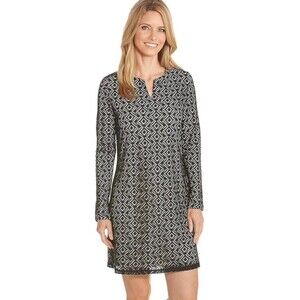 Coolibar Balck UPF 50+ Women's Lausanne Crochet Tunic Sun Protective Size S